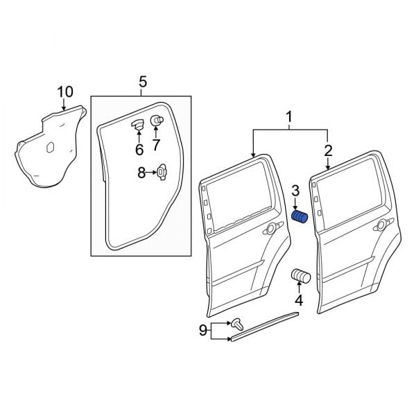 Rexka 15pcs Door Rubber Bumpers 75891-SA7-000 for Honda CIVIC CR-V Acura RDX RLX TLX