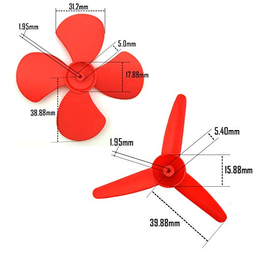 EUDAX 6 Set Rectangular Mini Electric 1.5-3V 24000RPM DC Motor with 84 Pcs Plastic Gears,Electronic Wire, 2 x AA Battery Holder,Boat Rocker Switch,Shaft Propeller for DIY Science Projects