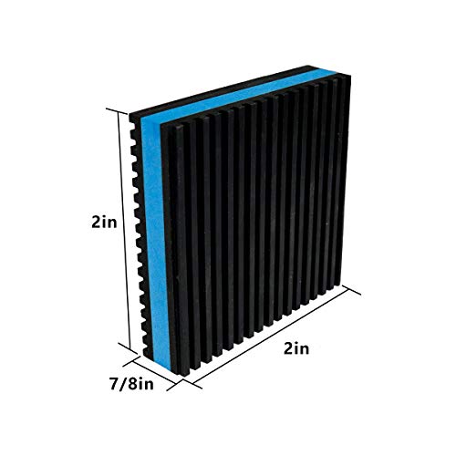 BJADE'S Anti-Vibration Isolation Rubber Pads,2 x 2 x 7/8 inch Heavy Duty EVA Pad for HVAC,Air Compressor,Air Conditioner,Washer and Dryer