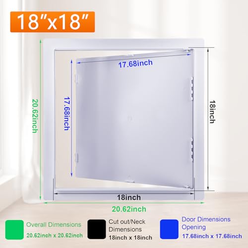 Suteck Plastic Access Panel for Drywall & Ceiling 18 x 18 Inch - size: 18 x 18 inch