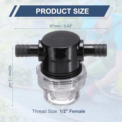 PATIKIL 1/2 Inch Water Pump Strainer, in-Line Strainer with 80 Mesh Stainless Steel Filter Sprayer Filter for Garden Irrigation Pressure Washer Inlet