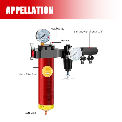 NANPU Z-R Air Filter Regulator– Sintered Filter, 3/8" NPT Inlet - size: 3/8" NPT Auto