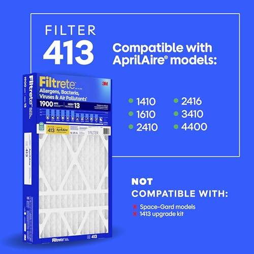 Filtrete 16x25x4 Air Filter, MERV 13, MPR 1900, HVAC Filters - style: 413