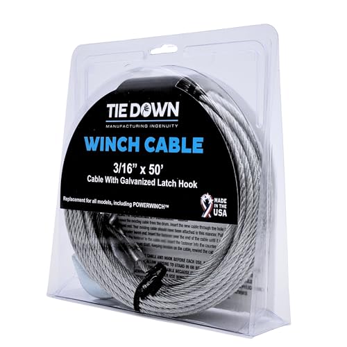 Tie Down Engineering 59390 Winch Cable 3/16" x 50' - size: 3/16 in x 50 ft