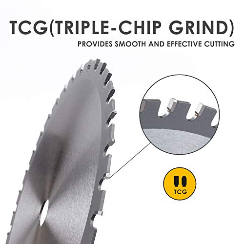 Luckyway 10 Inch Miter Saw Blade 52T with 5/8 Inch Arbor General Purpose Carbide Saw Blade for Cutting Wood, Aluminum and Non-Ferrous Metals - size: 10" / 52T, style: 10 Inch