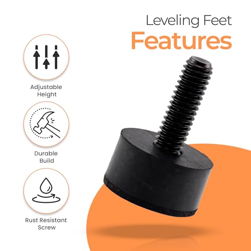 NEWBYTEK 5/16"-18 Non-Slip Furniture Levelers, 8-Pack Leveling Feet - size: 5/16-18 Thread, 8 Pack