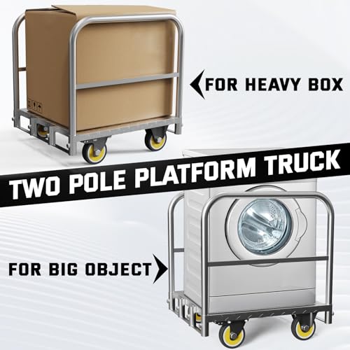 1500 LBS Heavy Duty Panel Cart, Flatbed Truck with Swivel Casters