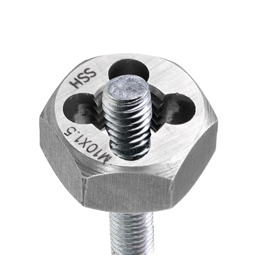 HARFINGTON Hex Threading Die M8 x 1.25 Metric Thread Right Hand High Speed Steel Rethreading Fixed Die Screw Cutting Tapping Repair Tool - size: M8 x 1.25