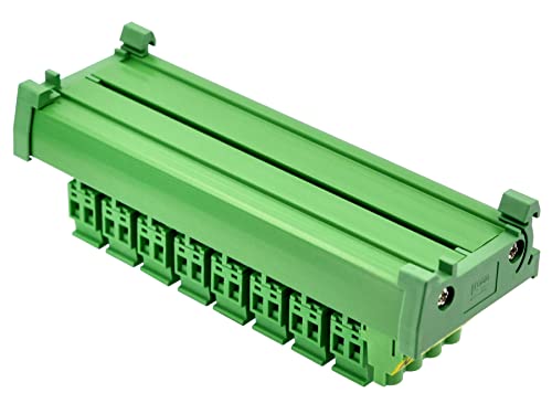 DIN Rail Mount AC 24-250V 8 Channel Pluggable Side Wiring Terminal Block Power Distribution Fuse Module, HCDC HD065RT - style: DIN Rail Mount, Side Wiring