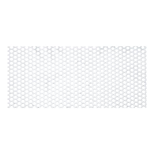 PATIKIL 19.7" x 9.8" 304 Stainless Steel Perforated Sheet, 2Pcs 0.3" Round Hole 20GA Expanded Metal Mesh Plate Screen Decorative Meshes for Ventilation Grill