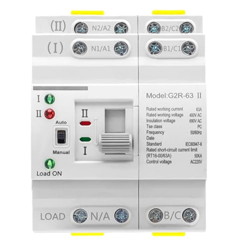 AC220V 63A 4P Automatic/Manual Transfer Switch ATS - size: ATS-220V-63A-4P
