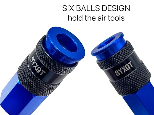 1/4-inch air hose fittings,air compressor quick connect fittings,15 Pieces Air Coupler and Plug Kit,Heavy Duty Aluminum,Lightweight Connector Set,Blue - color: Blue