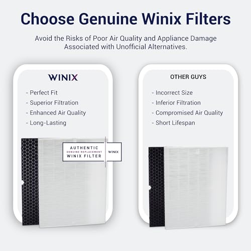 Genuine Winix 116130 Replacement Filter H for 5500-2 Air Purifier, White