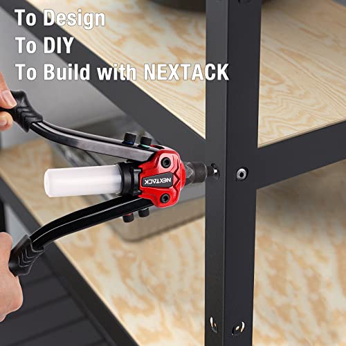 NEXTACK 1/4 Rivet Gun Kit NT300 w/ 350 Blind Pop Rivets - size: 1/4 Rivet Gun w/ 350 Rivets