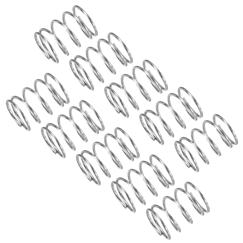 uxcell 10Pcs Compression Spring, 304 Stainless Steel 4mm OD 0.3mm Wire 5mm Length Mechanical Spring for Shop Home Repair Project, Silver Tone - size: 4mm OD 0.3mm Wire 5mm Length