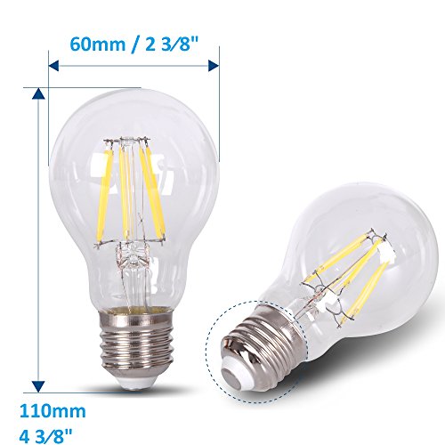 DC 12V Light Bulb A19 A60 6000k 4W Cool Super White LED Edison E26 Medium Base Lamp DC Low Voltage RV Marine Boat Classic Industrial Classic Loft Landscape Industrial Lighting 12 Volt Battery Lighting