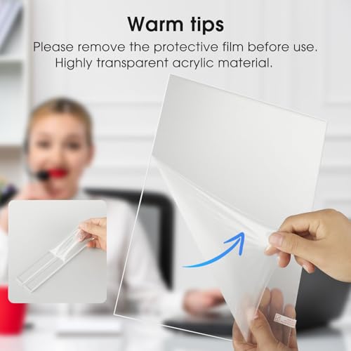 MaxGear Acrylic Sign Holder 8.5" x 11" Double Sided Sign Stand, 18 Pack - size: Strip-18pack
