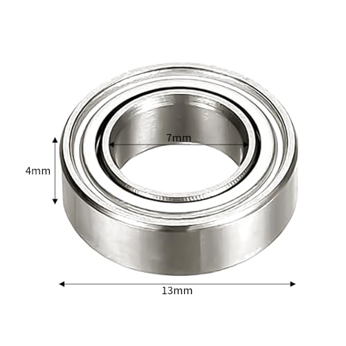 BORDSTRACT 10pcs 7x13x 4mm SMR137ZZ Deep Groove Ball Bearings - size: SMR137ZZ(7mm x 13mm x 4mm)