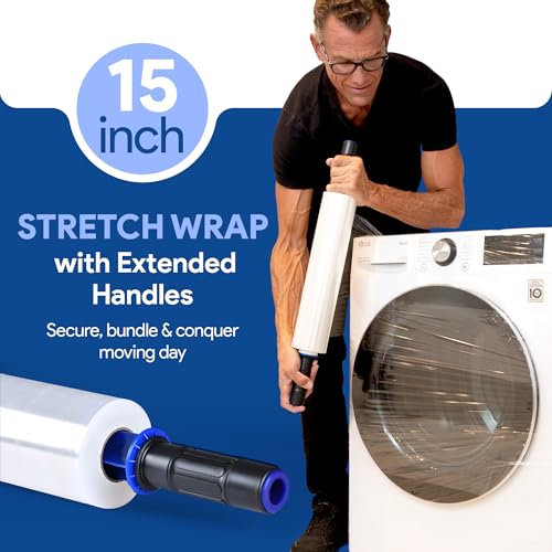 International Plastics Co. 15'' Stretch Wrap with Rotating Handles - size: 1 Pack, style: Extended Handles