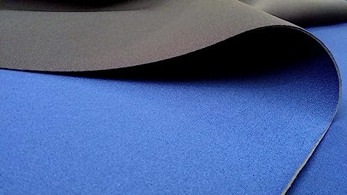 2mm Blue Neoprene Fabric, Scuba Wetsuit Material, Fabric for Sewing, Thin Foam Rubber Sheet (Blue, 1' x 4') - color: Blue, size: 1 feet x 4 feet