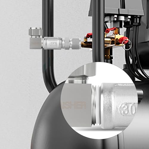 TAISHER 2PCS 304 Stainless Steel Square 90 Degree Compression Tube Pipe Fitting Connector, 3/8" Tube OD x 1/2" NPT Male Adapter - size: 3/8" OD x 1/2" MNPT