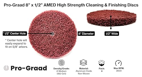 High Strength Disc 8" x 1/2", AMED Medium, 03992, 4 Pack - style: 8" X 1/2" AMED