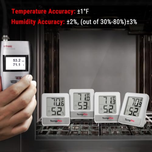 TempPro TempAir Digital Hygrometer Indoor Thermometer - color: White Indoor Thermometer