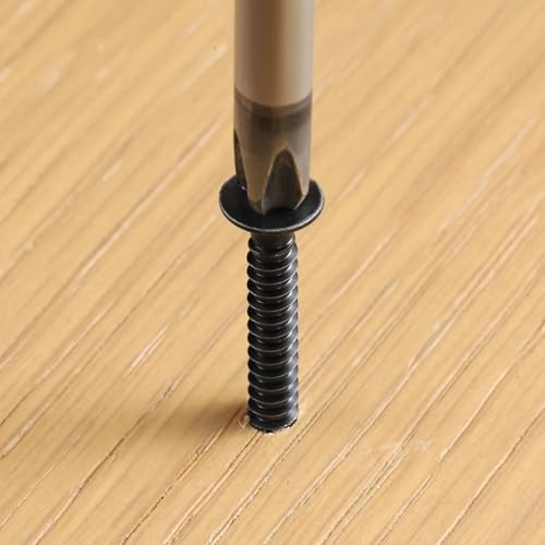 120PCS Wood Screws 1-1/4 Inch, #8 x 1-1/4" Black Screws, Black Dacromet Flat Head Phillips Self Tapping Suitable for Furniture, Woodworking - size: 8 x 1-1/4"