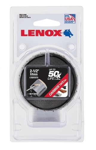 Lenox Hole Saw Carbide Tipped 2 1/2In 64Mm - style: 2 1/2-Inch (64 mm)