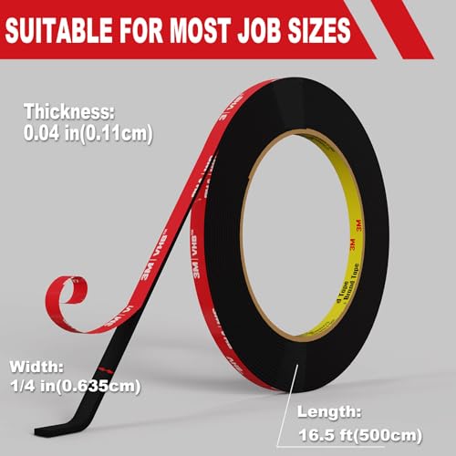 tapify Double Sided Tape Heavy Duty 1/4 in x 16.5F - size: 0.25 in x 16.5 ft