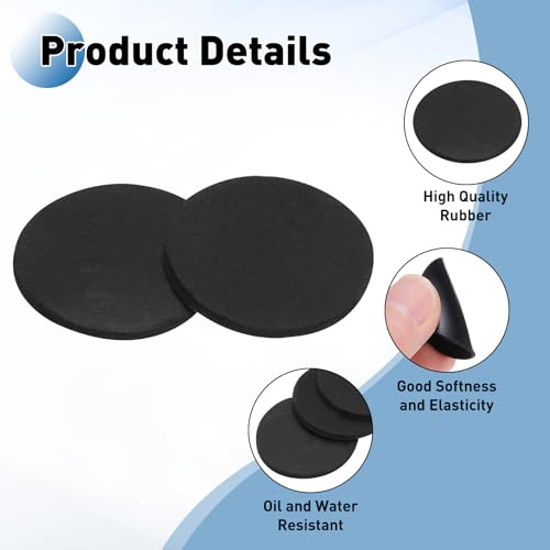 PATIKIL Rubber Solid Discs Washers 12mm OD x 1mm Thick 10 PCS - size: 12mm x 1mm