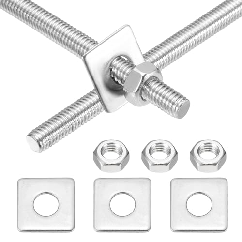 MECCANIXITY 2Set M6x140mm Fully Threaded Rod Threaded Rods Bar Studs - size: M6x140mm