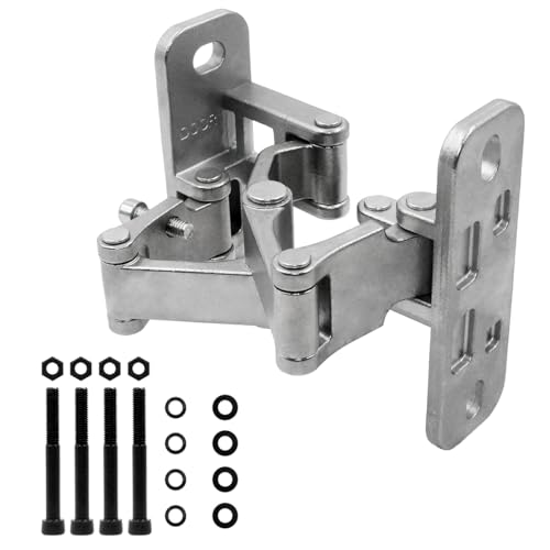 Fence Gate Hinges,Heavy Duty Steel Frame Hinges,180 Degree Open,Weld onto The Gate or Screw mounting,Max Load 660LB for Swing Door Gate(2 Pack) (660lb) - size: 660lb