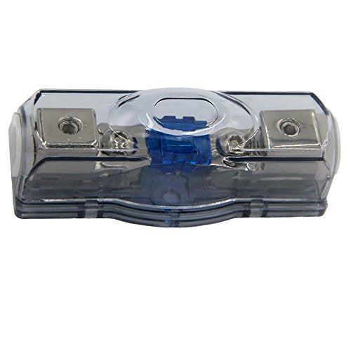 ZOOKOTO 60A Car Audio Power Wire Fuse Holder, 4 Gauge, Silver, Plastic with Nickel Plated Metal Connectors, UL, IEC 60269, SAE J1888, CE, RoHS, CSA Certified - size: 60A