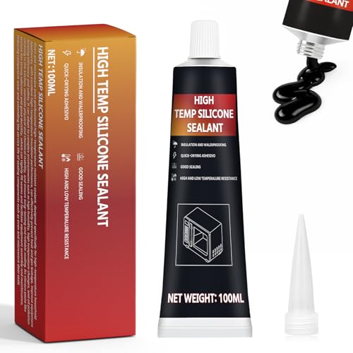 100ml Black Oven Heat Resistant Glue, Fixes Cracks - size: 100ml