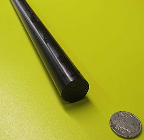 Black Nylon Extruded Round Rod .875" (7/8") x 5 Ft Length 1 pc