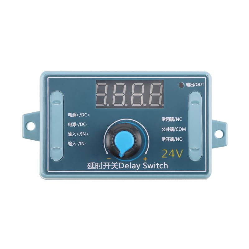 24V Multifunction Time Delay Relay Module, 32-Mode Digital Timer Switch Board for Industrial Panels and DIY Automation Control - color: 24V Knob Shell