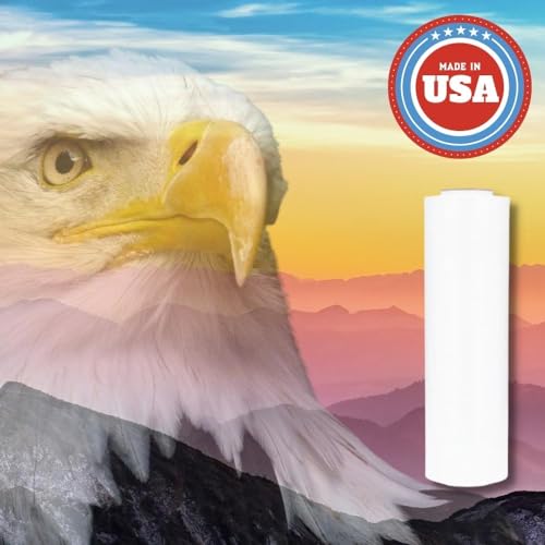 PSBM Dark White Stretch Wrap, 96 Rolls 18 Inch x 1000 Feet 100 Gauge, Heavy Duty Plastic Wrap Industrial Strength Shrink Film for Moving, Packing & Shipping - color: White, size: 96 Rolls