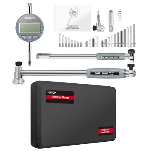 XUNTOP 0.7-6"/0.0005" Digital Indicator Bore Gauge with 5-6"Depth Measuring