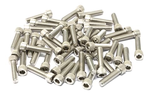 iexcell 50 Pcs 1/4-20 x 1 Stainless Steel 304 Hex Socket Head Cap Screws Bolts Kit - size: 1/4-20 x 1" ( Fully Threaded )