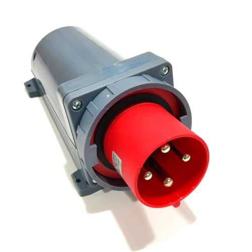 IEC60309 Waterproof CEE Industrial Reverse Plug Connector Surface Mounted Male Socket 4Pin 125A(UI Standard 100A) 380-415V 3P+E IP67 - style: Surface Mounted Socket(G)