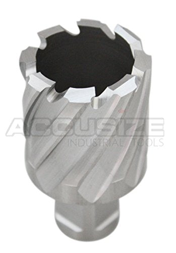 Accusize HSS Annular Cutter 1-3/8 x 1 in Cutting Depth, 3/4" Weldon Shank - size: Dia of Cut: 1-3/8 in., 3/4 in. Weldon Shank