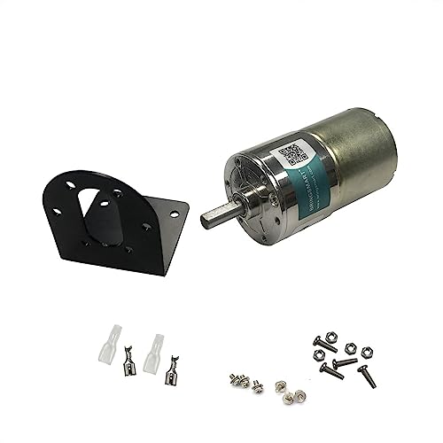 Bringsmart DC 12V 300rpm Gear Motor with Bracket Centric Shaft 37mm Gearbox - style: 12V 300RPM