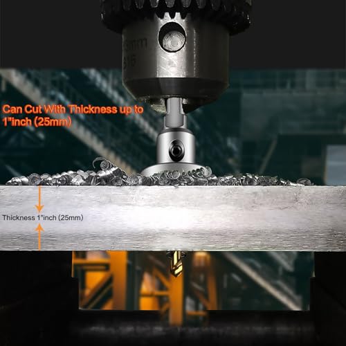 2-Pack 1" TCT Hole Saws for Hard Metal, Heavy Duty 25mm Tungsten Carbide Tipped Hole Cutters Set with Spring-Loaded Pilot Drill Bits for Stainless Steel, Metal, Iron, and Plastic - size: 1" (25mm)
