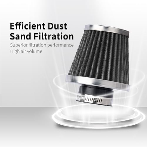 Evermotor Air Filter for Motorcycle, Air Cleaner Carburetor 38mm 39mm 40mm - size: 38/39/40mm