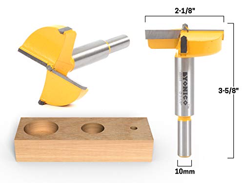 YONICO 43055C 2-1/8-Inch Diameter Carbide Forstner Drill Bit 10mm Shank - style: 2-1/8" Diameter