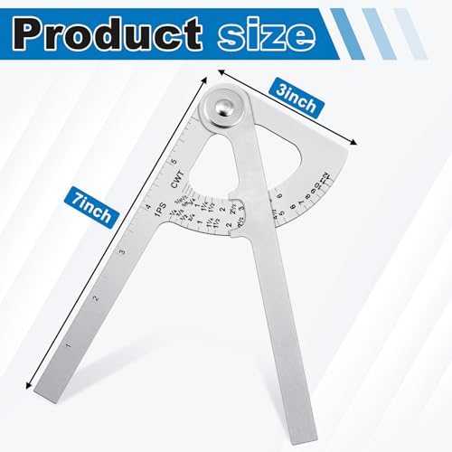 Moxweyeni 2 Pack Pipe Caliper 7 Inch Stainless Steel Pipe Measuring Tool