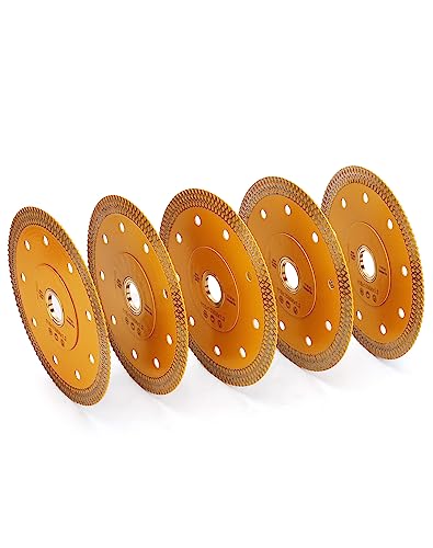 OSTEK 5Pcs/Box 4.5" Porcelain Tile Blade Super Thin Diamond Blade for Granite Marble Porcelain Ceramic Tiles - size: 4.5 inch-5