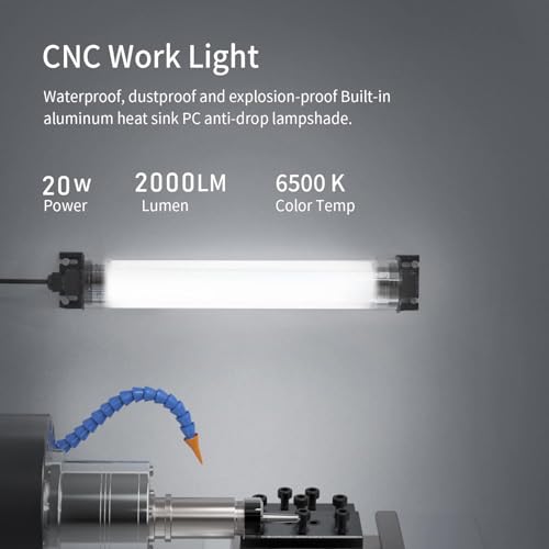 LED Work Light, Machine LED Tube Light,Explosionproof Work Lamp IP67 Waterproof 2000 Lumen 20W 120V-220V,Suitable for Workshop/Garage/milling Workshop - size: 220-20W