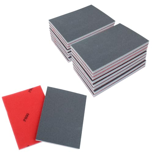 800 Grit Sanding Sponge, 4" x 3", 20Pcs - style: 800 Grit
